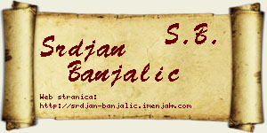 Srđan Banjalić vizit kartica